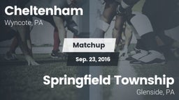 Matchup: Cheltenham High vs. Springfield Township  2016