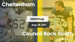 Matchup: Cheltenham High vs. Council Rock South  2017