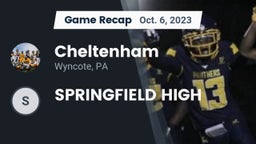 Recap: Cheltenham  vs. SPRINGFIELD HIGH  2023