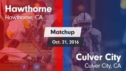 Matchup: Hawthorne High vs. Culver City  2016