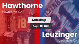 Matchup: Hawthorne High vs. Leuzinger  2019