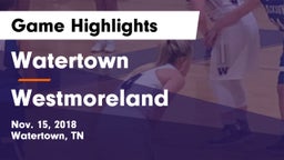 Watertown  vs Westmoreland Game Highlights - Nov. 15, 2018
