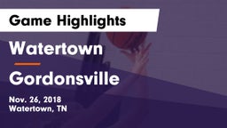 Watertown  vs Gordonsville Game Highlights - Nov. 26, 2018