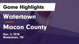 Watertown  vs Macon County Game Highlights - Dec. 4, 2018
