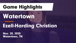 Watertown  vs Ezell-Harding Christian  Game Highlights - Nov. 20, 2020