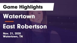 Watertown  vs East Robertson  Game Highlights - Nov. 21, 2020