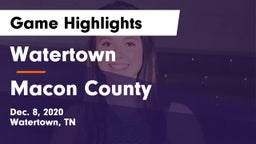 Watertown  vs Macon County  Game Highlights - Dec. 8, 2020