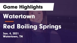 Watertown  vs Red Boiling Springs  Game Highlights - Jan. 4, 2021