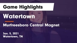 Watertown  vs Murfreesboro Central Magnet Game Highlights - Jan. 5, 2021