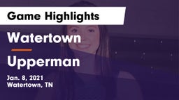 Watertown  vs Upperman  Game Highlights - Jan. 8, 2021