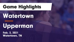Watertown  vs Upperman  Game Highlights - Feb. 2, 2021
