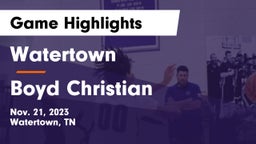 Watertown  vs Boyd Christian  Game Highlights - Nov. 21, 2023