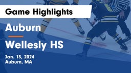Auburn  vs Wellesly HS Game Highlights - Jan. 13, 2024