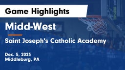 Midd-West  vs Saint Joseph's Catholic Academy Game Highlights - Dec. 5, 2023