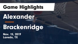 Alexander  vs Brackenridge  Game Highlights - Nov. 15, 2019