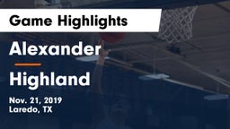 Alexander  vs Highland  Game Highlights - Nov. 21, 2019