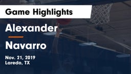 Alexander  vs Navarro  Game Highlights - Nov. 21, 2019