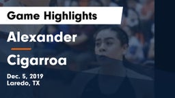 Alexander  vs Cigarroa  Game Highlights - Dec. 5, 2019