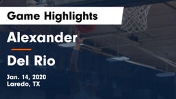 Alexander  vs Del Rio  Game Highlights - Jan. 14, 2020