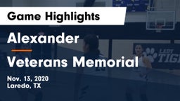 Alexander  vs Veterans Memorial  Game Highlights - Nov. 13, 2020