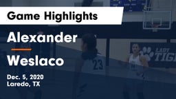 Alexander  vs Weslaco  Game Highlights - Dec. 5, 2020