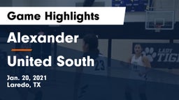 Alexander  vs United South  Game Highlights - Jan. 20, 2021