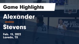 Alexander  vs Stevens  Game Highlights - Feb. 15, 2022