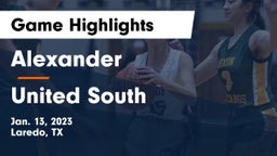 Alexander  vs United South  Game Highlights - Jan. 13, 2023