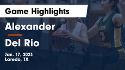 Alexander  vs Del Rio  Game Highlights - Jan. 17, 2023