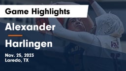 Alexander  vs Harlingen  Game Highlights - Nov. 25, 2023