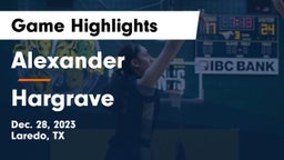 Alexander  vs Hargrave  Game Highlights - Dec. 28, 2023