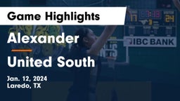 Alexander  vs United South  Game Highlights - Jan. 12, 2024