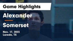 Alexander  vs Somerset  Game Highlights - Nov. 17, 2023