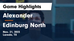 Alexander  vs Edinburg North  Game Highlights - Nov. 21, 2023