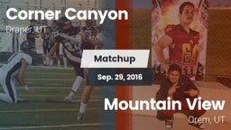 Matchup: Corner Canyon High vs. Mountain View  2016