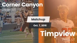 Matchup: Corner Canyon High vs. Timpview  2016