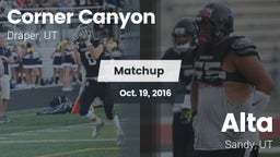 Matchup: Corner Canyon High vs. Alta  2016