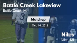 Matchup: Battle Creek vs. Niles  2016