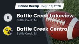 Recap: Battle Creek Lakeview  vs. Battle Creek Central  2020