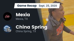 Recap: Mexia  vs. China Spring  2020