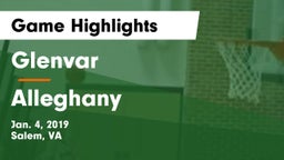 Glenvar  vs Alleghany  Game Highlights - Jan. 4, 2019