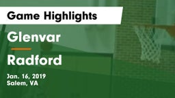 Glenvar  vs Radford  Game Highlights - Jan. 16, 2019