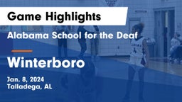Alabama School for the Deaf  vs Winterboro  Game Highlights - Jan. 8, 2024