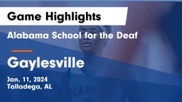 Alabama School for the Deaf  vs Gaylesville  Game Highlights - Jan. 11, 2024