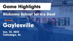 Alabama School for the Deaf  vs Gaylesville  Game Highlights - Jan. 22, 2024