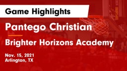 Pantego Christian  vs Brighter Horizons Academy Game Highlights - Nov. 15, 2021