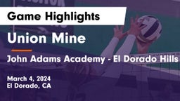 Union Mine  vs John Adams Academy - El Dorado Hills Game Highlights - March 4, 2024