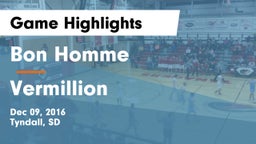 Bon Homme  vs Vermillion  Game Highlights - Dec 09, 2016