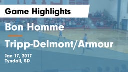 Bon Homme  vs Tripp-Delmont/Armour Game Highlights - Jan 17, 2017