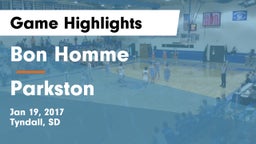 Bon Homme  vs Parkston Game Highlights - Jan 19, 2017